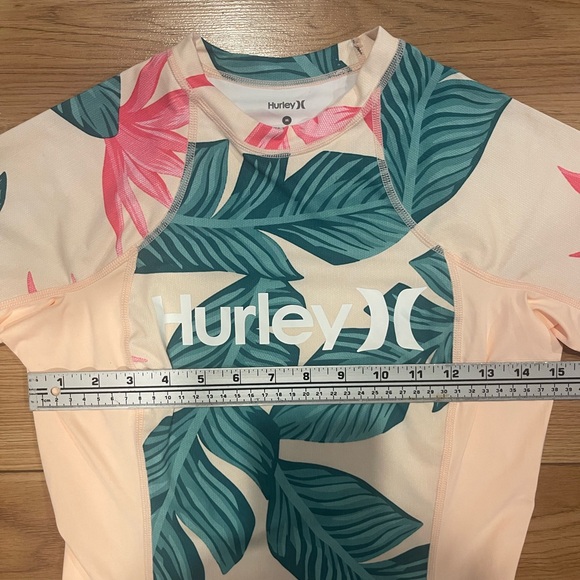 Hurley Leaf Print RashGuard medium UPF 50 - Picture 5 of 6